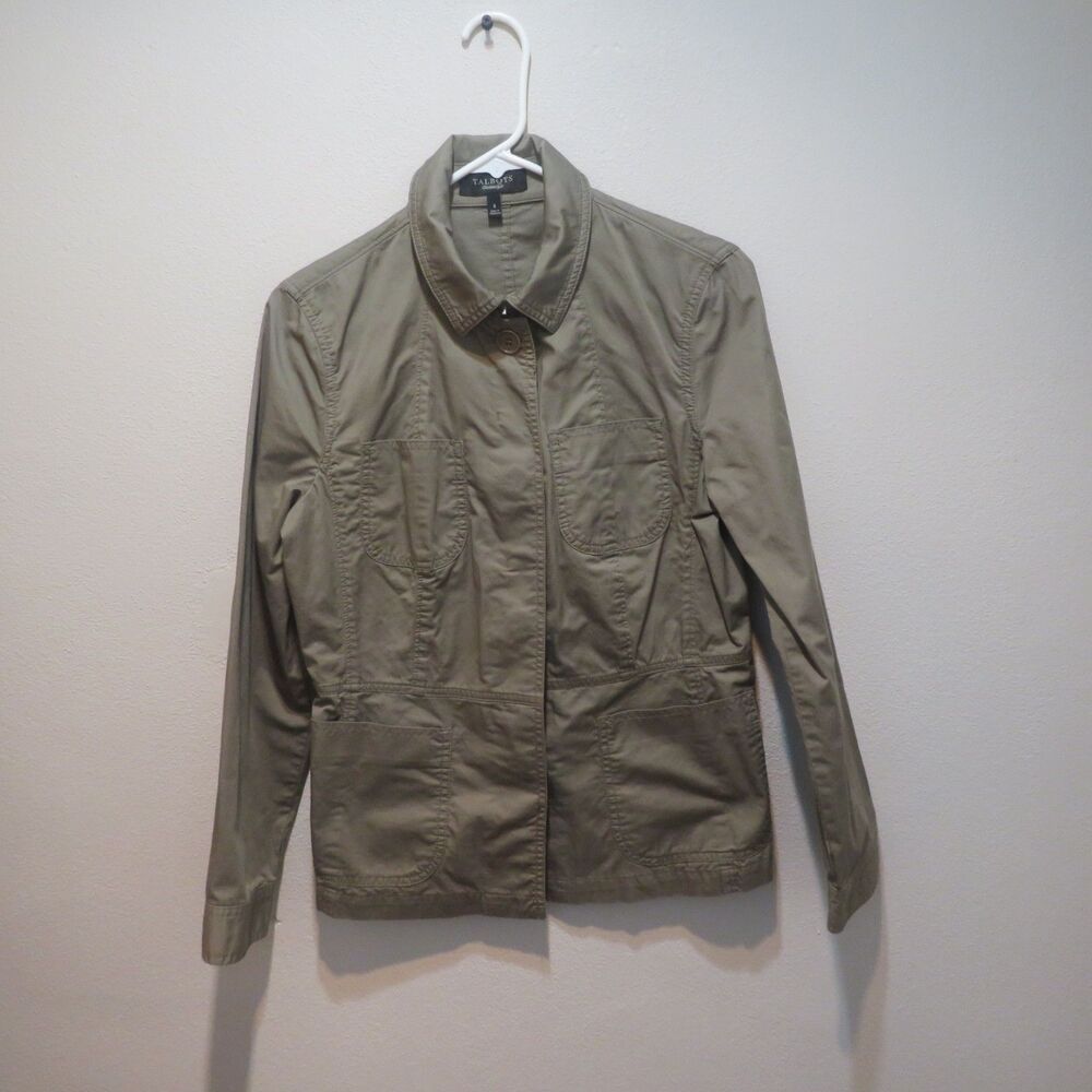 Talbots‎ Olive Green Lightweight Utility Jacket Size 8